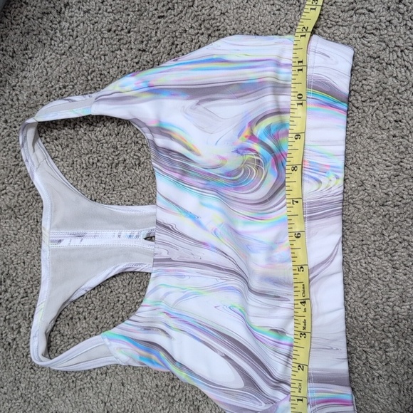 Athleta Contender Sports Bra Iridescent Abstract Print size XS - Picture 11 of 12